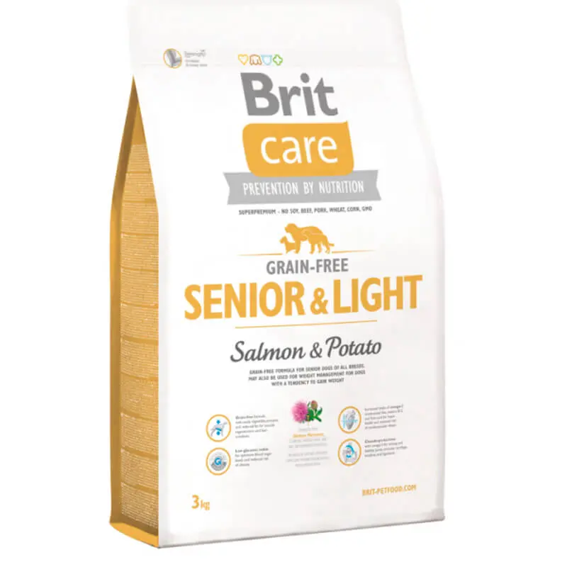 BRIT CARE SENIOR Y LIGHT SALMÓN Y PAPAS 3 kilos