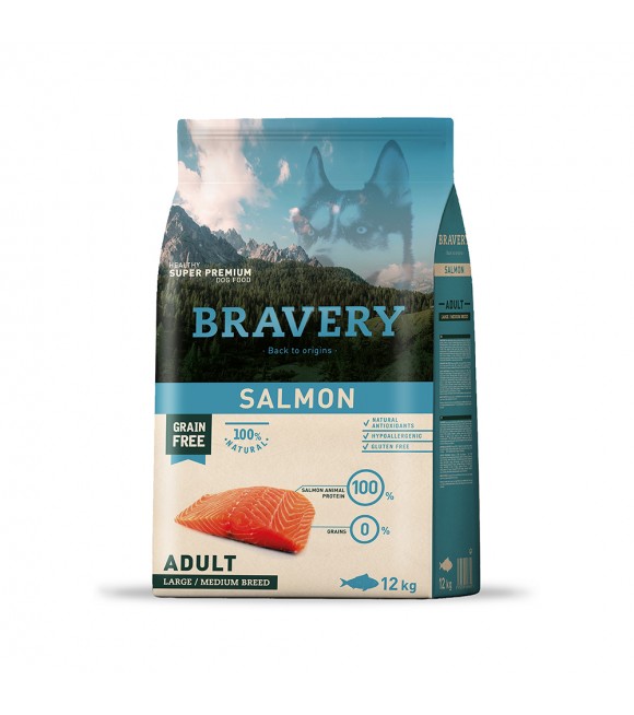 Bravery Super Premium Salmón 12 kilos