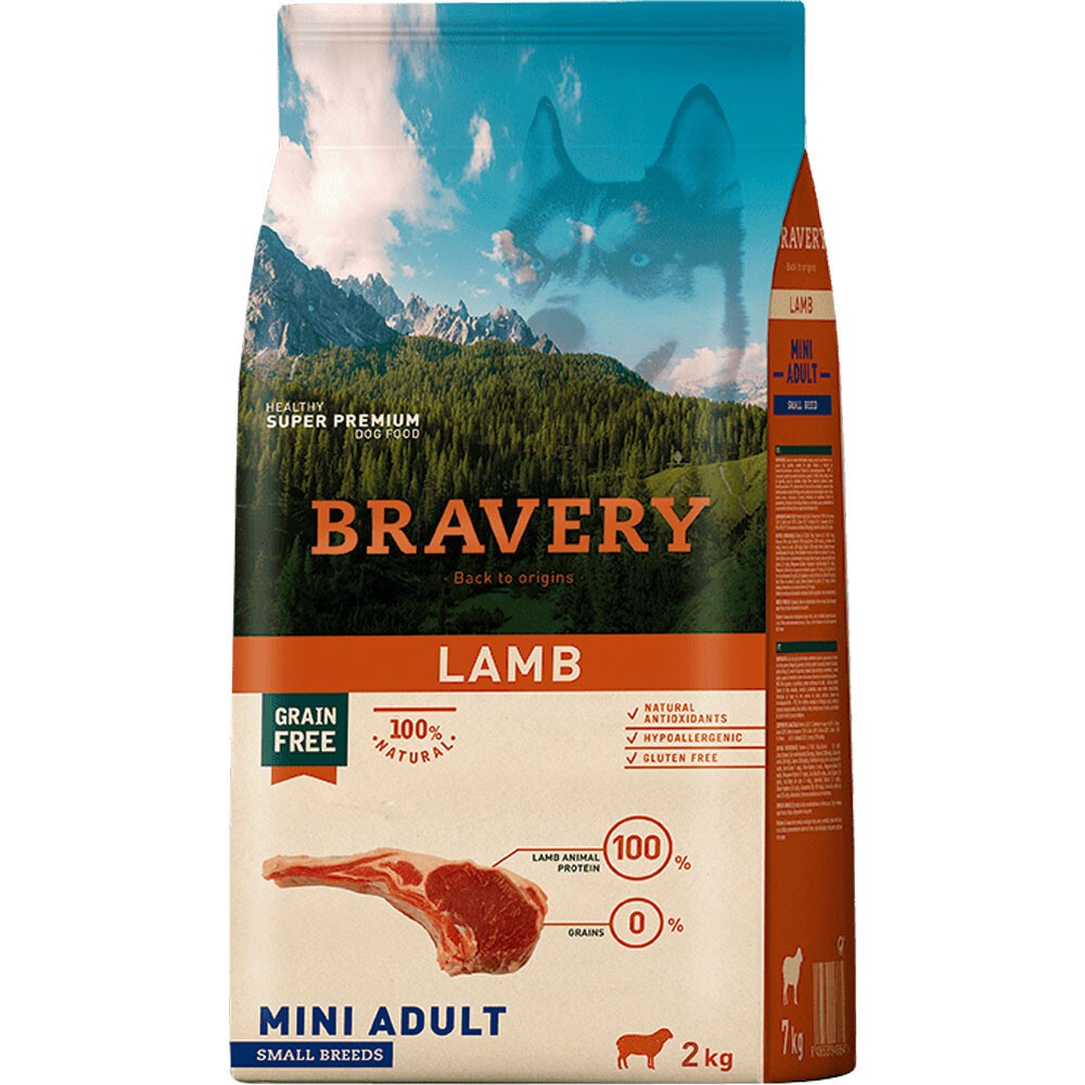 BRAVERY LAMB MINI ADULT SMALL BREEDS 2 kilos