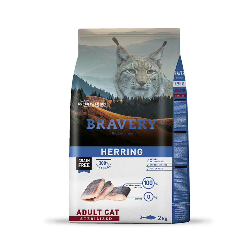 BRAVERY - HERRING ADULTO STERILIZED CAT 2 kilos