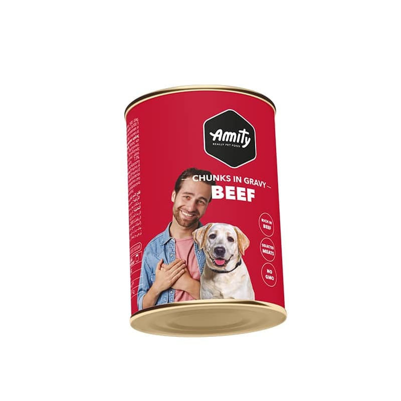 Latas Amity Chunks Beef Adult Dog Wet Food 415 Gr