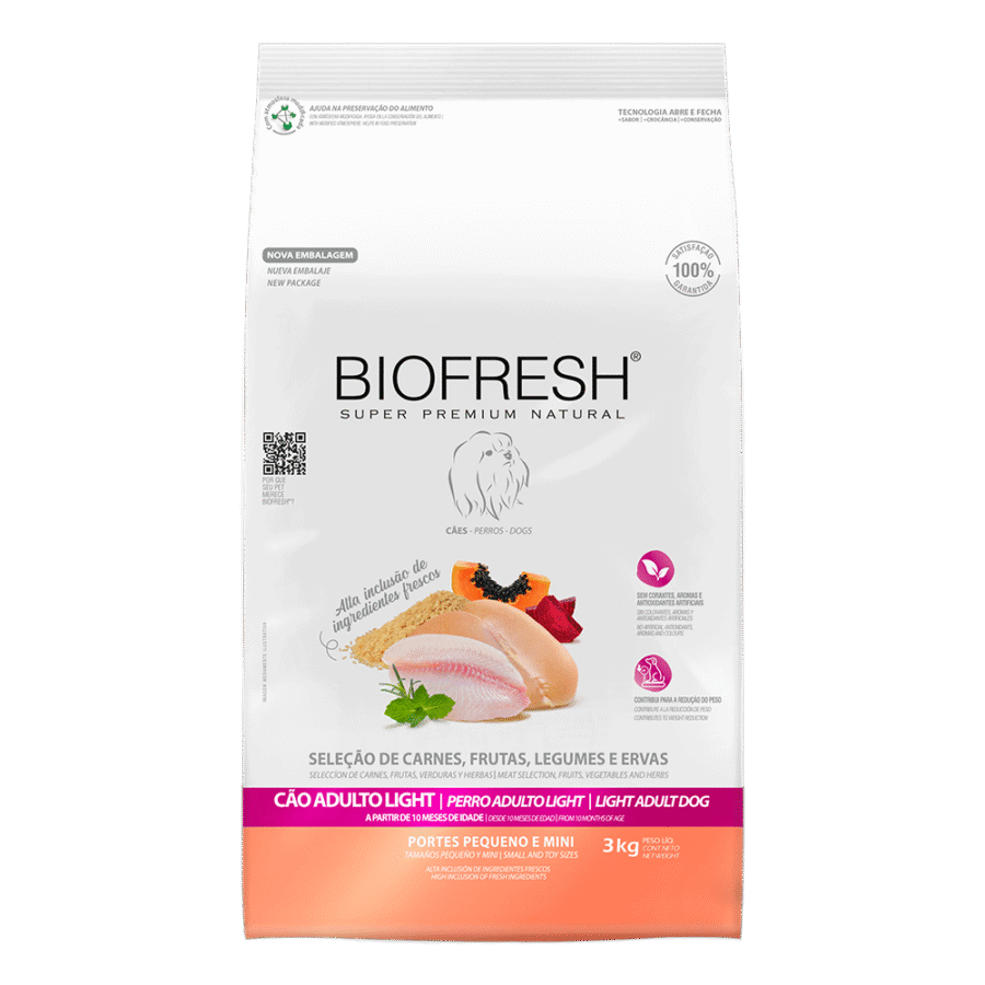 BIOFRESH ADULTO LIGHT RAZAS PEQUEÑAS 3 KILOS