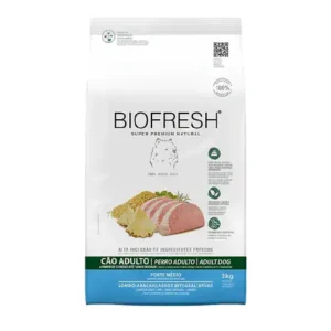 BIOFRESH SUPER PREMIUM – PERRO ADULTO RAZA MEDIANA (CERDO Y PIÑA) – 3 KILOS