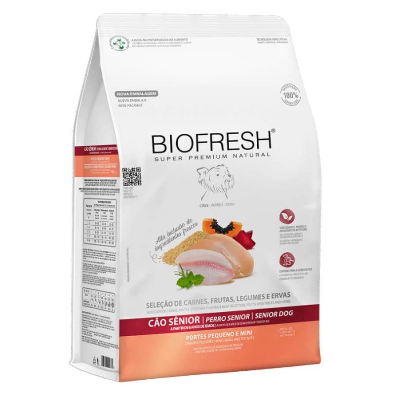 BIOFRESH PERRO SENIOR RAZA PEQUENA/MINI 3 kilos