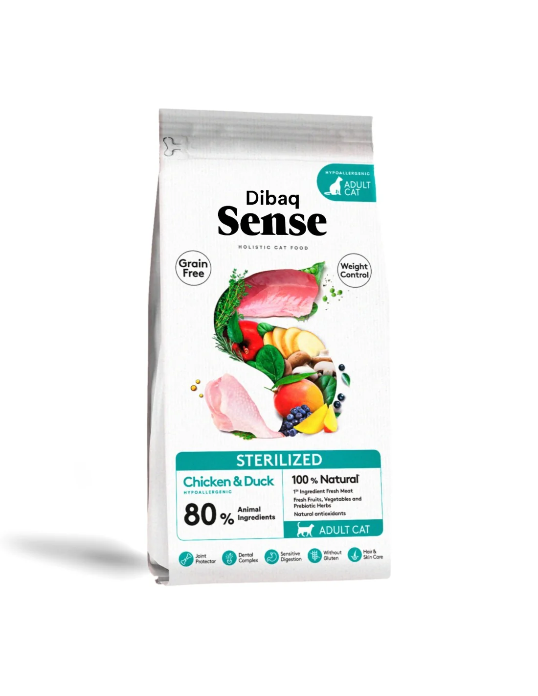 DIBAQ SENSE ALIMENTO PARA GATOS STERILIZED POLLO Y PATO 1.5 KG